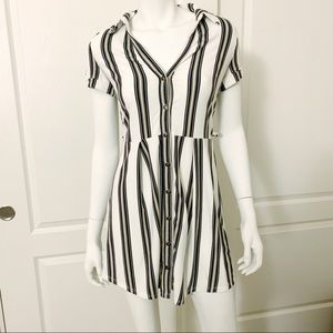 Derek Heart Striped button up dress size small